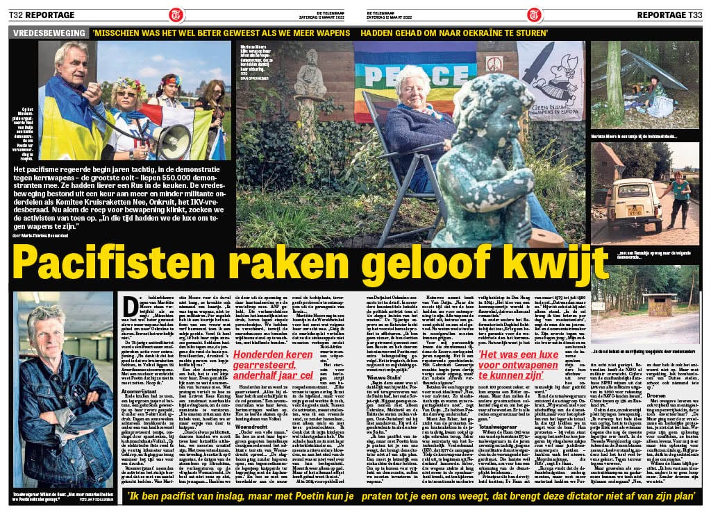 Afbeelding bij ‘Poetin verwoest pacifisme’