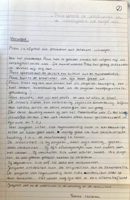 Afbeelding bij ‘Femke halsema’s scriptie op zolder teruggevonden’ (2 van 2)